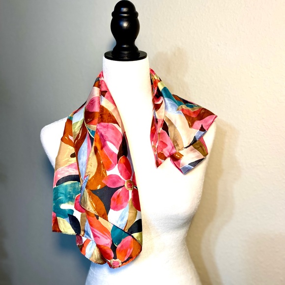 Floral silk scarf - Picture 1 of 4